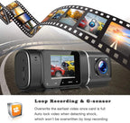 Dashcam Full HD 1080P Doble Lente | Visión Nocturna, GPS y Monitor de Estacionamiento