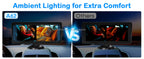 Cámara para Bebés en Auto | Doble Lente, Pantalla 7" Split Screen, 1080P AHD y Visión Nocturna