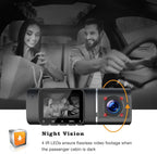 Dashcam Full HD 1080P Doble Lente | Visión Nocturna, GPS y Monitor de Estacionamiento