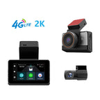 Dashcam 4G 2K Doble Lente | GPS, WiFi, Video en Vivo desde el Celular y ADAS