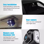 Dashcam WiFi Triple Lente 1080P | Pantalla 3.4" IPS, Visión Nocturna y Modo Estacionamiento