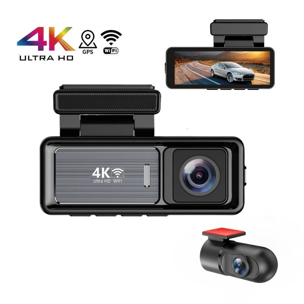 Mini Dashcam 4K X20 | Doble Lente, WiFi, GPS, Pantalla Táctil IPS 3.2" y Batería Integrada