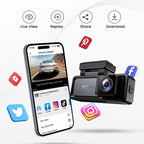 Mini Dashcam 4K X20 | Doble Lente, WiFi, GPS, Pantalla Táctil IPS 3.2" y Batería Integrada