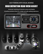 Grabadora de Conducción Triple Lente HD 1080P con WiFi y Visión Nocturna