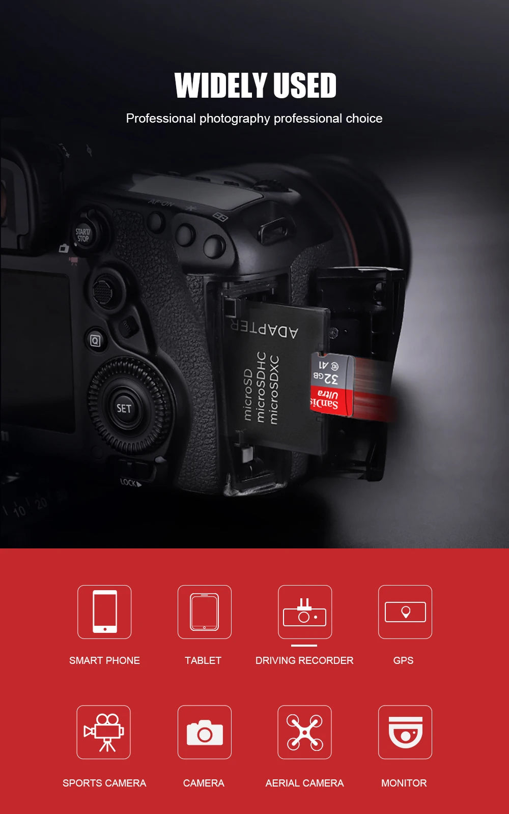 Tarjeta de Memoria SanDisk para Dashcam – 32GB / 64GB / 128GB / 256GB Clase 10