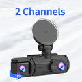 Cámara para Coche con Tarjeta de 32G, 3 Canales, FHD1080P, DVR para Coche, Visión Nocturna, Grabación en Bucle, Sensor G, Grabador de Conducción, Caja Negra