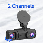 Cámara para Coche con Tarjeta de 32G, 3 Canales, FHD1080P, DVR para Coche, Visión Nocturna, Grabación en Bucle, Sensor G, Grabador de Conducción, Caja Negra