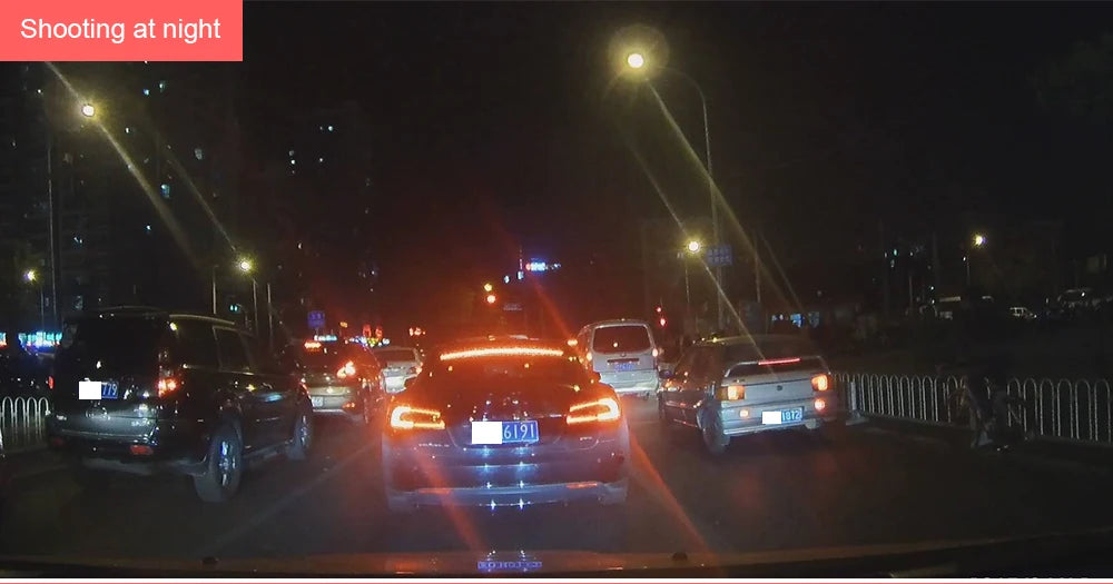 Dashcam 1080P con 2 o 3 Cámaras | Visión Nocturna, G-Sensor y Monitor de Estacionamiento