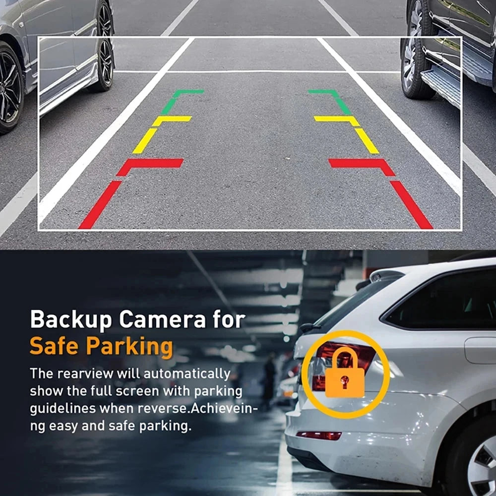 Cámara para coche con 3 canales WIFI, DVR 1080P para la parte delantera y el interior del coche, caja negra, monitor de estacionamiento 24H, accesorios para coche