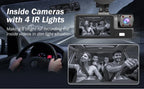 Cámara para coche con 3 canales WIFI, DVR 1080P para la parte delantera y el interior del coche, caja negra, monitor de estacionamiento 24H, accesorios para coche
