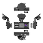 Cámara de salpicadero para coches, aplicación WIFI, DVR para coche, cámara frontal de 2/3 lentes, grabadora de vídeo, cámara de visión trasera para vehículo, caja negra, accesorios para coche