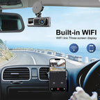 Cámara de salpicadero para coches, aplicación WIFI, DVR para coche, cámara frontal de 2/3 lentes, grabadora de vídeo, cámara de visión trasera para vehículo, caja negra, accesorios para coche