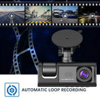 Cámara de salpicadero para coches, aplicación WIFI, DVR para coche, cámara frontal de 2/3 lentes, grabadora de vídeo, cámara de visión trasera para vehículo, caja negra, accesorios para coche
