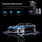 Cámara de salpicadero para coches, aplicación WIFI, DVR para coche, cámara frontal de 2/3 lentes, grabadora de vídeo, cámara de visión trasera para vehículo, caja negra, accesorios para coche