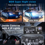 Cámara para coche con 3 canales WIFI, DVR 1080P para la parte delantera y el interior del coche, caja negra, monitor de estacionamiento 24H, accesorios para coche
