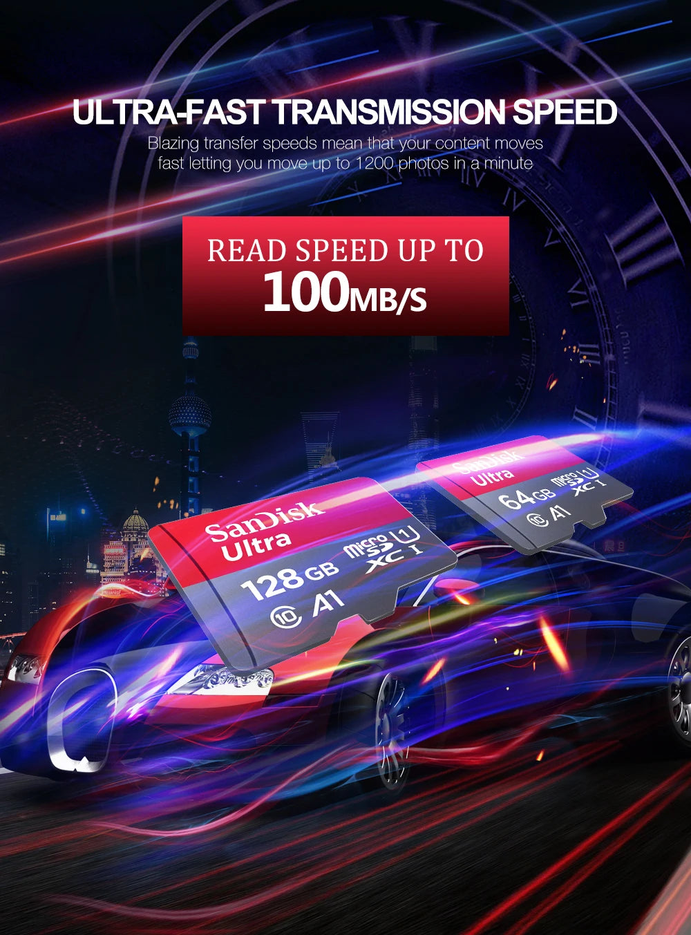 Tarjeta de Memoria SanDisk para Dashcam – 32GB / 64GB / 128GB / 256GB Clase 10
