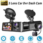 Triple Lens Car Dash Cam with WiFi Connectivity